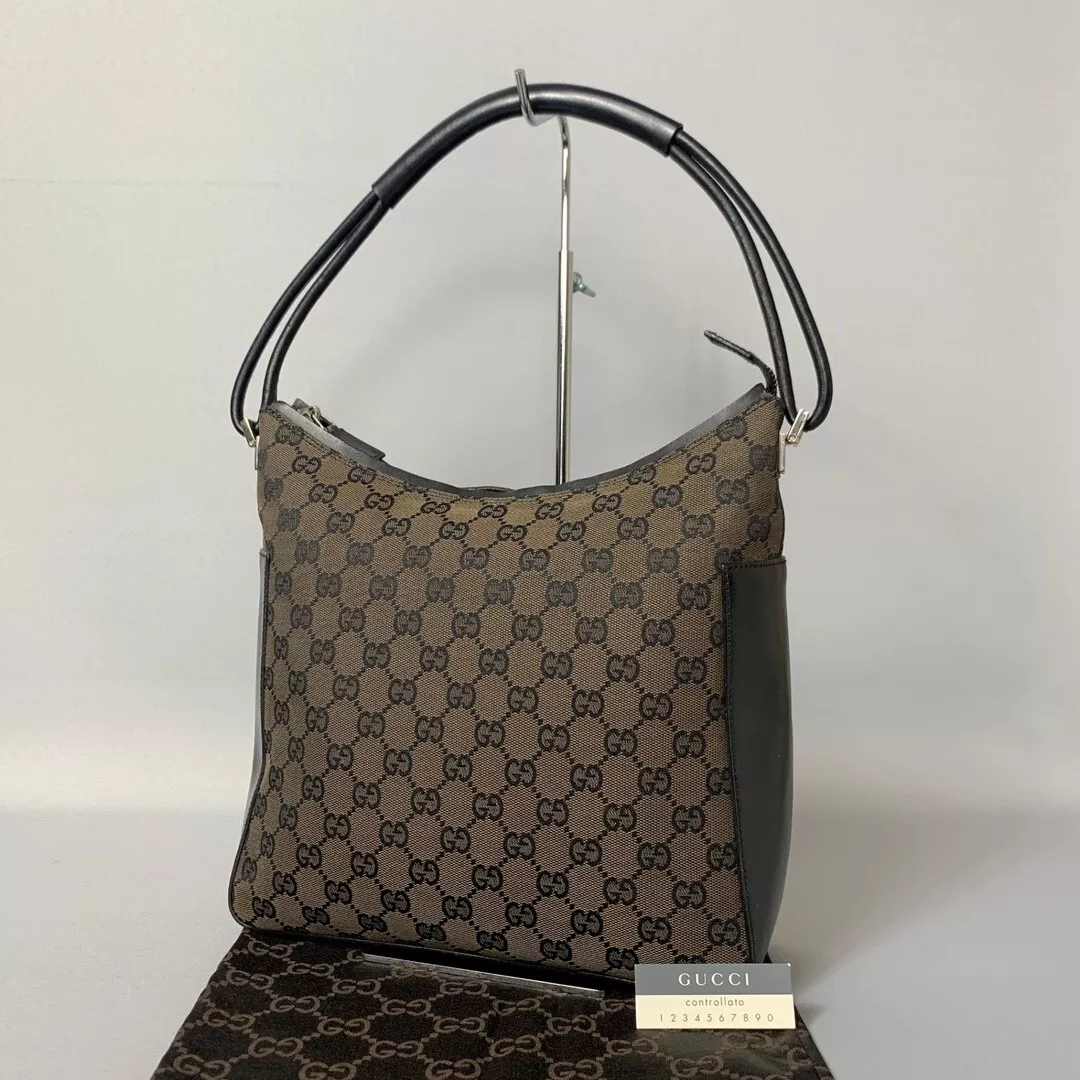 2411 236 Gucci Gg sac à bandoulière en toile noir