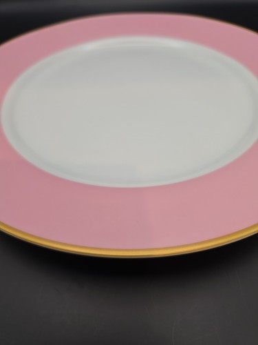 Gorgeous Williams Sonoma Pickard Color sheen gold 4 dinner plates Pink stunning - Picture 4 of 6