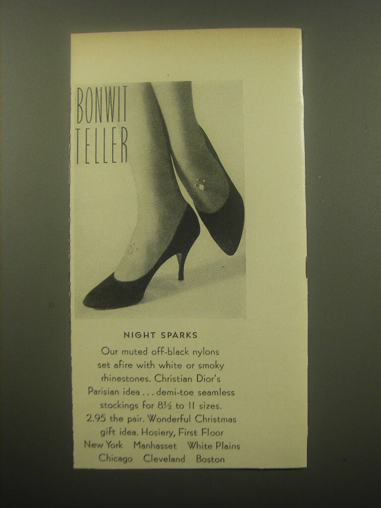 Publicité Chaussures Bonwitt Teller 1959 par Christian Dior   Night Sparks