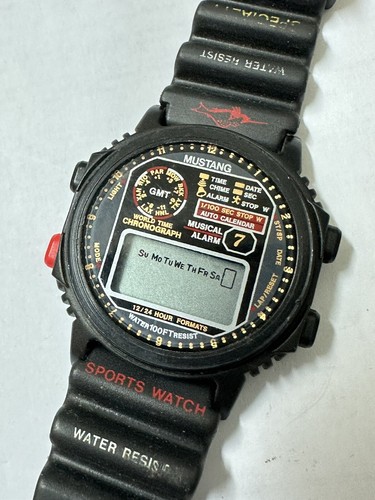 Reloj MUSTANG 7 MUSICAL ALARM Digital LCD Vintage - 第 1/10 張圖片