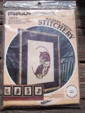 HTF VTG Paragon Needlecraft Wildlife Series Cross Stitch Kit Ocelot Cub 0834