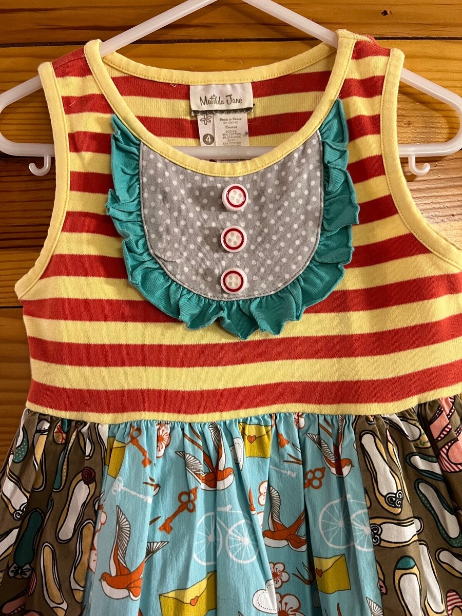 Matilda Jane Ode to Shoes Tank Dress Girls It's A Wonderful Parade Size