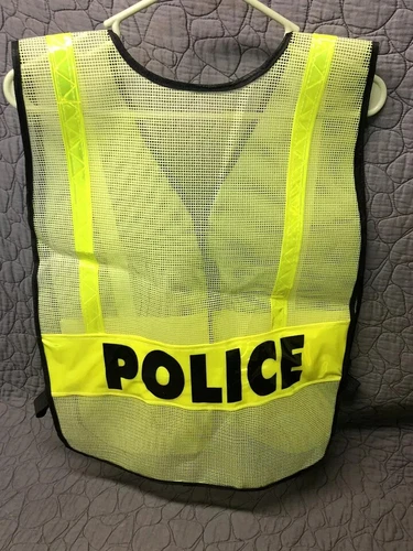COSTUME XL Service Public Hi-Vis Contrast Reflective Safety Workwear Mesh Vest image 2