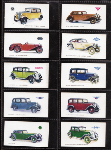 24 Gallaher Motor Cars Cards Crossley Ten Humber Lagonda Vauxhall Morris NrMint - Picture 2 of 7