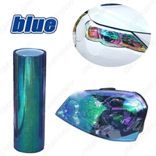 BLUE Tint Vinyl Film Overlay Wrap Sheet For Headlight Fog Lights 12"x28"