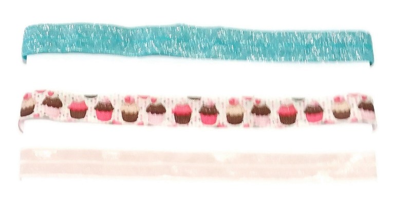 3 Cupcake HEADBANDS Handmade Elastic Non Slip Hair Accessory 6-12 Months SALE