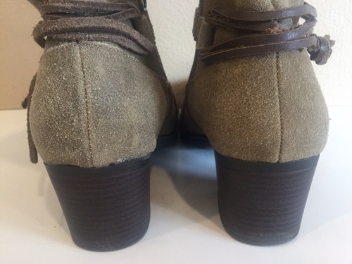 Women’s Eddie Bauer Boots Ankle Booties Suede Light Brown Size 7 1/2 - Picture 9 of 10