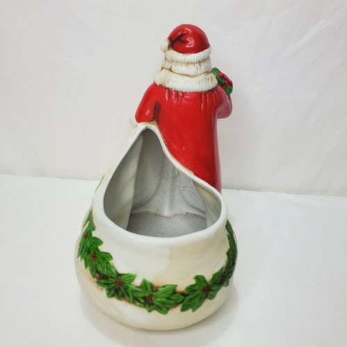 Vintage Santa Claus Ceramic Figure Candy Holder 1991 Claire Burke Old World - Picture 9 of 12