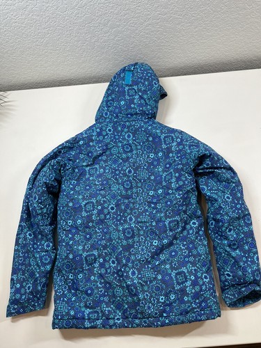 Blue Green Columbia Warm Winter Hooded Jacket Girls Youth L Large 14/16 - Picture 7 of 7