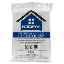6 KIRBY MICRON MAGIC FILTRATION Cloth VACUUM BAGS Fits G Series and F Style 