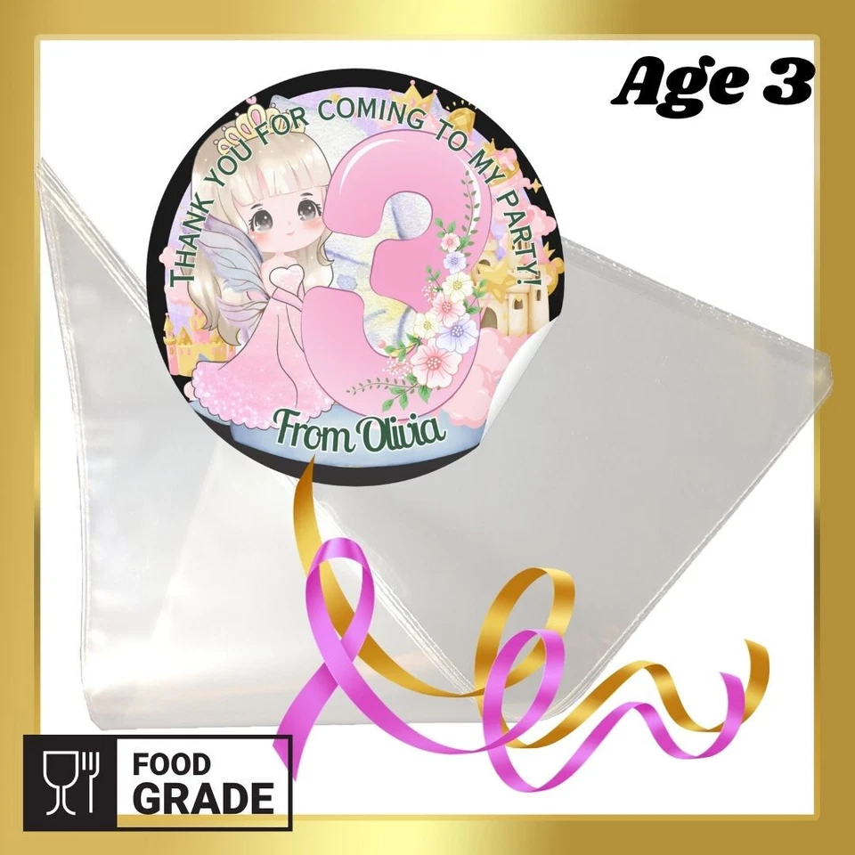 Hada Princesa Personalizada Edad 1-10 Hágalo Usted Mismo Sweetie Cono Caramelo Kit Bolsa de Fiesta Foto 4 de 4