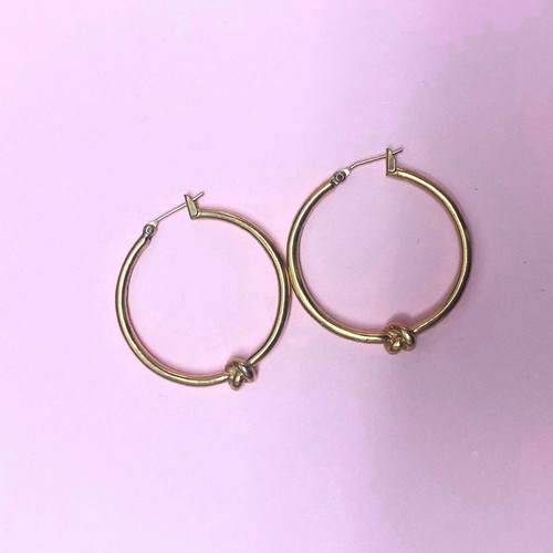 Kate Spade Vintage Knot Hoop Earrings 1.4"