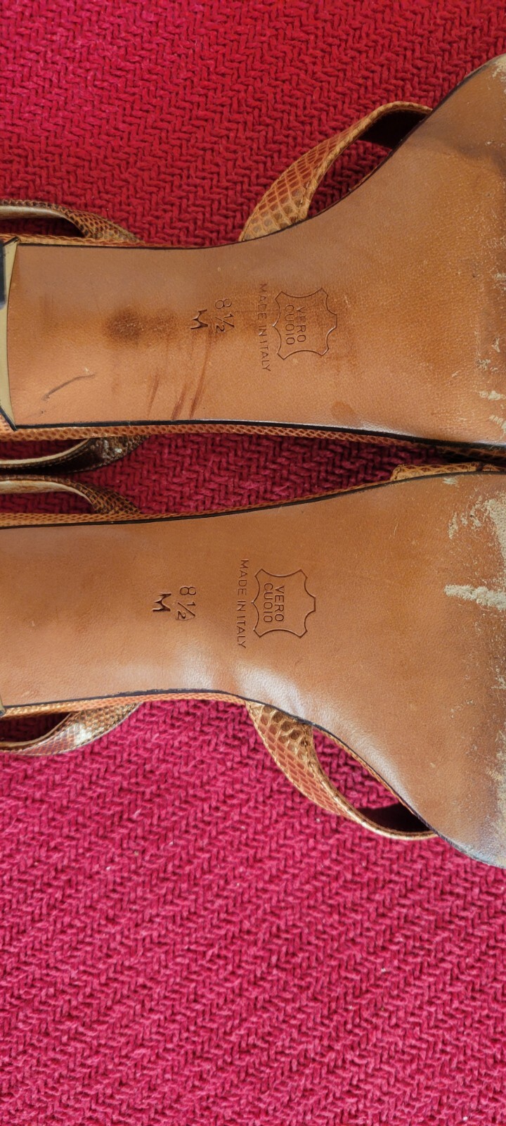 SAINT LAURENT Scarpe slingback vintage da donna Yves St Laurent Paris colore rame taglia 8 1 2 M