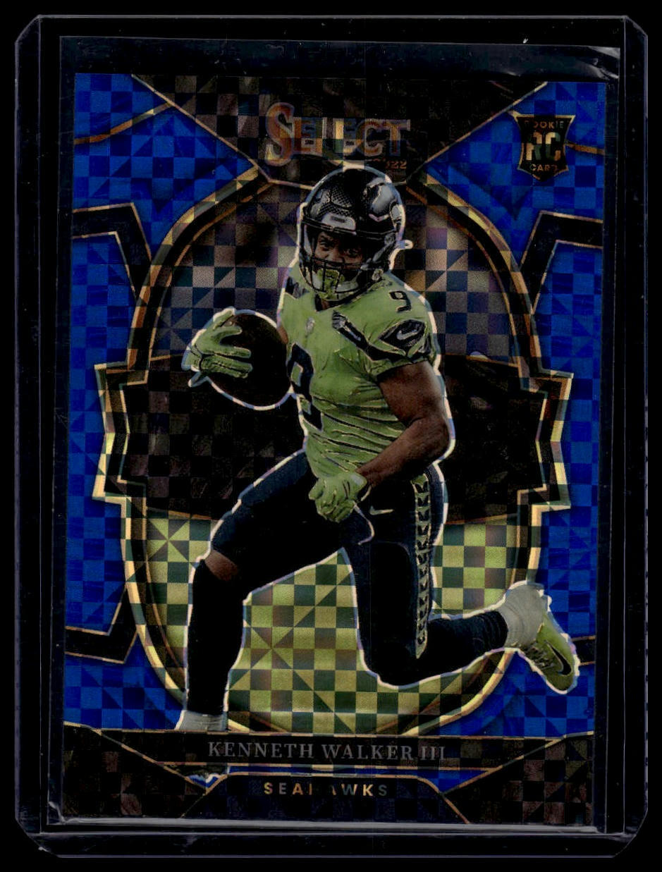 2022 Panini Select #2 Kenneth Walker III Blue Prizm #/199