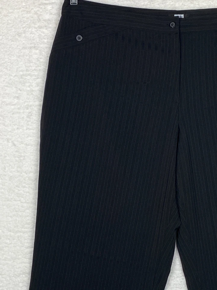 Studio 1940 Dress Pants Womens Plus 24W Straight Leg Pinstripe Stretch Career - Image 3 of 4