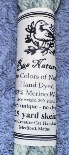Res Naturae Yarns 100% Merino Wool Crewel Tapestry Yarn Blue Green Hand Dyed - Picture 2 of 3