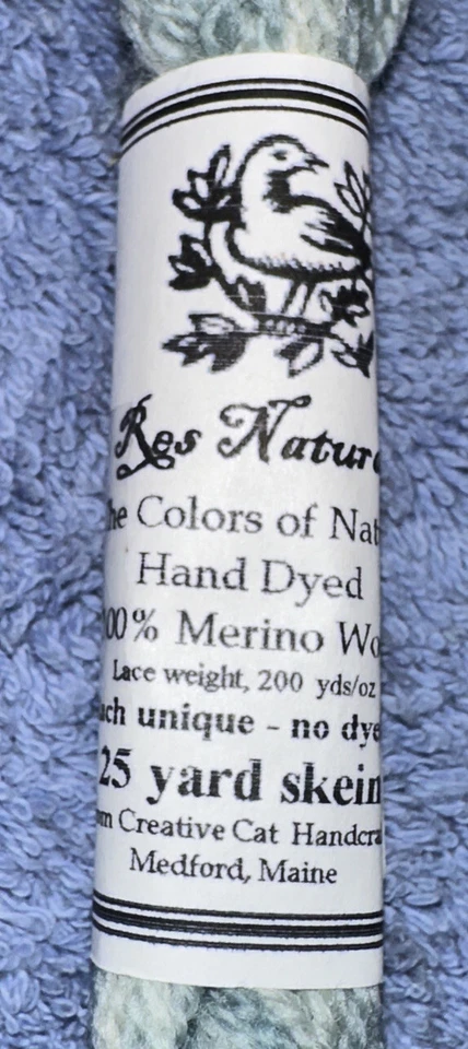 Res Naturae Yarns 100% Merino Wool Crewel Tapestry Yarn Blue Green Hand Dyed - Image 2 of 3