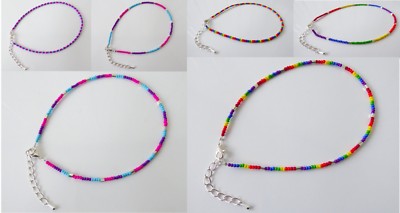 Colourful Festival Friendship Bracelet Seed Bead Gay Bi Pride