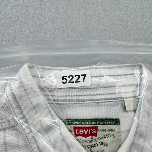 Levi's Shirt Men's Large White Denim Two Horse Brand Button Down Pocket Vintage - Picture 13 of 13