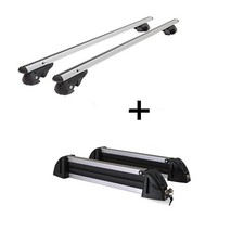 Dachträger VDP004 L + Skiträger Alu 4Paar Ski für für Kia Sportage JE 04-'10