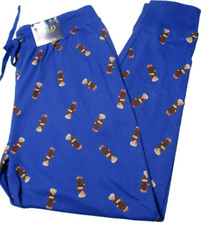 Polo Ralph Lauren All Over Polo Bear Cotton Sleep Jogger Pants Mens Sz Large