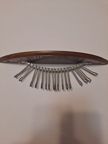 Vtg Wood Tie Belt Rack Jewelry Display Breaking A Horse Wall Mounted Holder - Picture 7 of 16