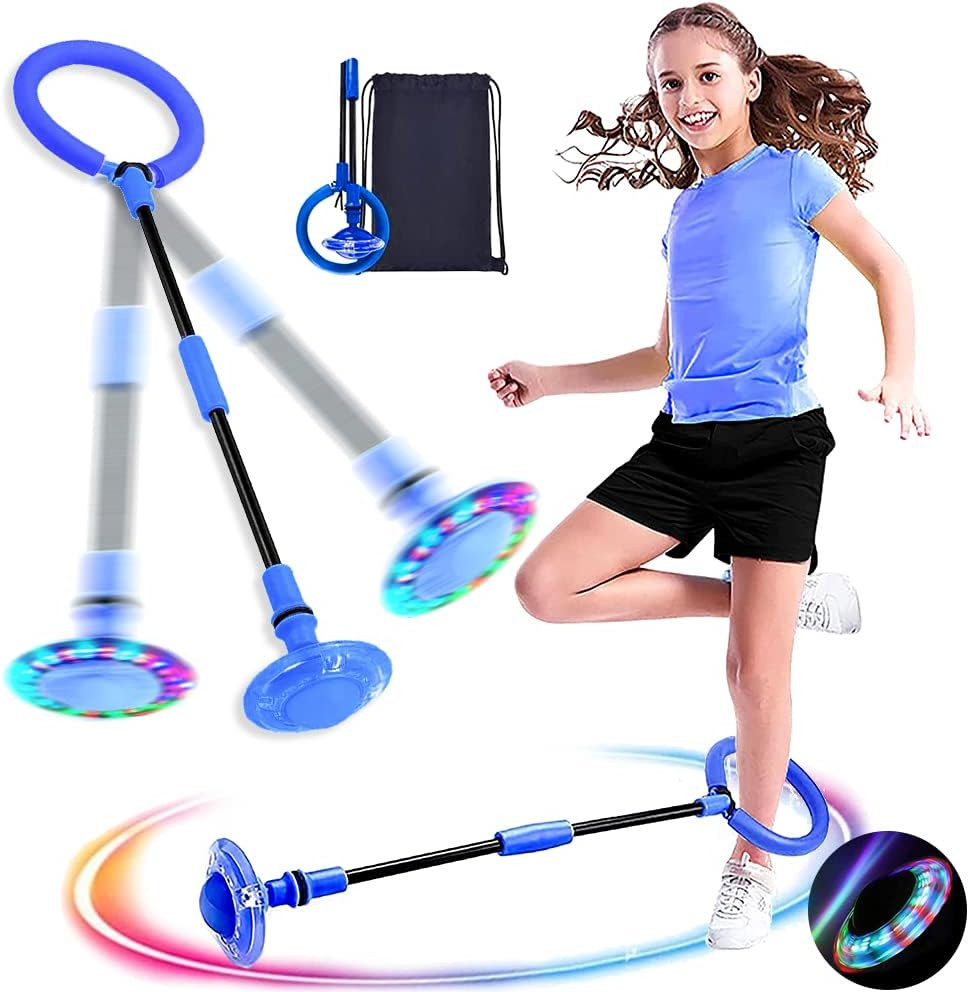 Cheville Skip Ball pliable verte, anneau de saut lumineux pour enfant et ado