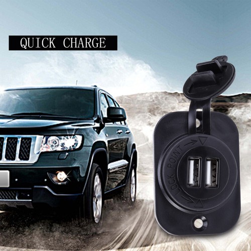 12V Car Motorcycle Dual USB Adapter Cigarette Lighter Socket Power Plug for - 第 12/12 張圖片