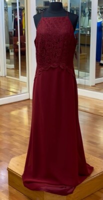 white christmas dresses Long Sleeves Red Satin Long Mermaid Bridesmaid Dresses , BN1086