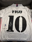 Luis Figo Autographed Hand Signed Real Madrid Adidas Soccer Jersey with BAS COA