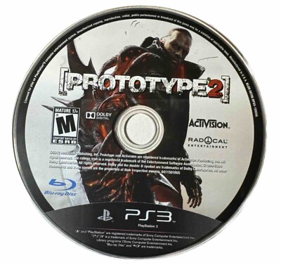 PROTOTYPE 2 Sony PlayStation 3 - PS3 - *Disc Only* *Black Label*