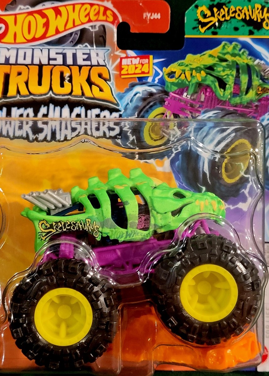 2024 Hot Wheels Monster Trucks Skelesaurus Power Smashers HTM30