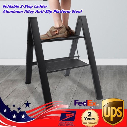Portable Folding Ladder Non-slip Step Ladder Folding Platform Stool 45.5*55*61cm