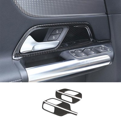 For Benz GLB W247 2020-2023 ABS Carbon Fiber Interior Door Handle Cover Trim 4X