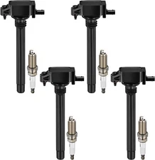 4 Ignition Bobinas Pack UF754 and Spark Plugs For 2015-2017 Chrysler 200 2.4L l4
