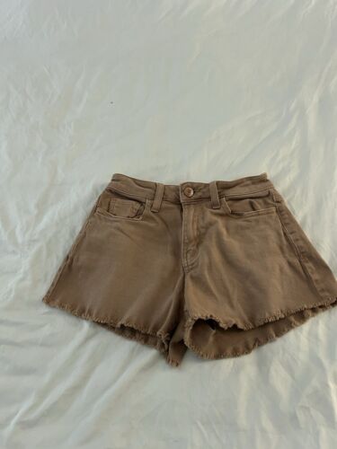 SO Good For Life Junior’s 1/25W Distressed Denim Shorts Medium Wash Brown 134