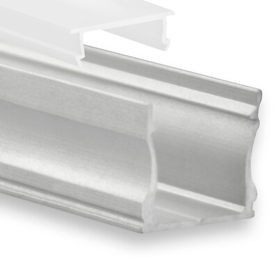 3x P22 Ran LED Aluminium Profil inkl. Abdeckung Opal Profilbündig