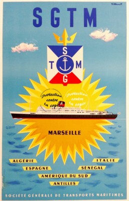 Poster Vintage CARONIA PAQUEBOT Rf25 – Affiche 40x60cm, Papier Neuf
