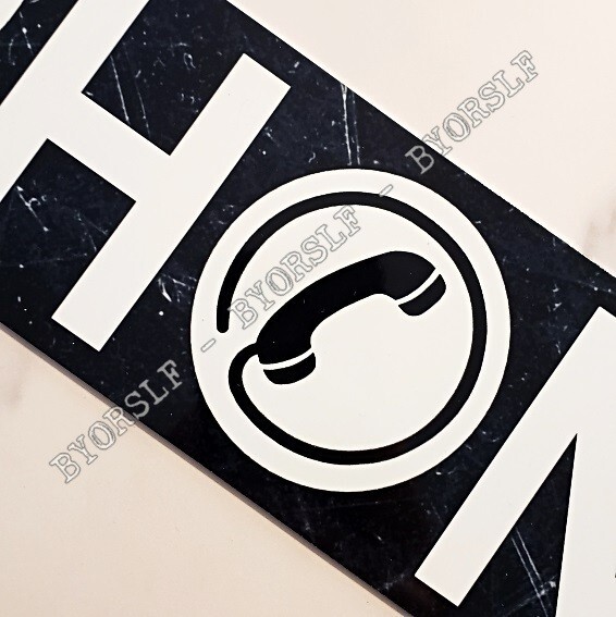 Metal Sign PHONE telephone payphone booth public pay coin tokens call box black