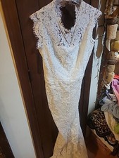 Rachel Zoe White Lace Wedding Dress Size 10 NWT