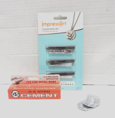 ImpressArt Crystal Setter Metal Stamping Punches Kit | 216 Birthstone Crystals & 3 Punches (1.8mm, 2.5mm, 4mm)