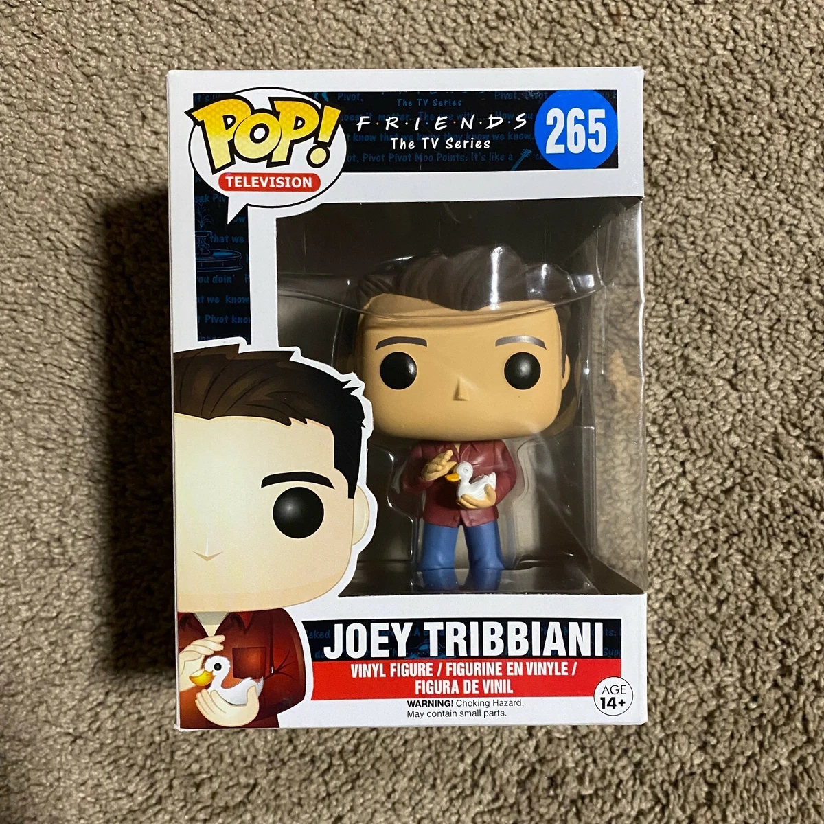 Funko Pop! Friends Joey Tribbiani w/ Rubber Duck #265! VAULTED, 100%  AUTHENTIC!