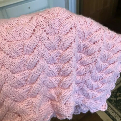 Biancheria e copertine rose in misto lana per la nanna