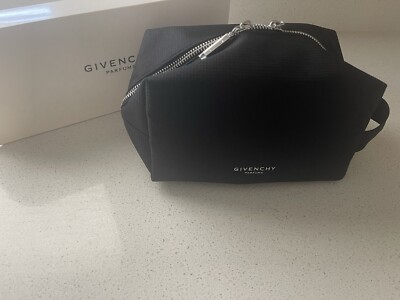 GIVENCHY TROUSSE HOMME NOIRE ZIPPED BLACK POUCH/ TOILETRY TRAVEL