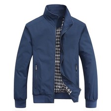 Mens Jacket Smart Causal Bomber Jacket Men Spring Jackets for Men UK Black Navy