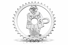 Lowrider Bicycle Laser Cut Mirror Chrome Poncho Gangster 36T Custom Sprocket.