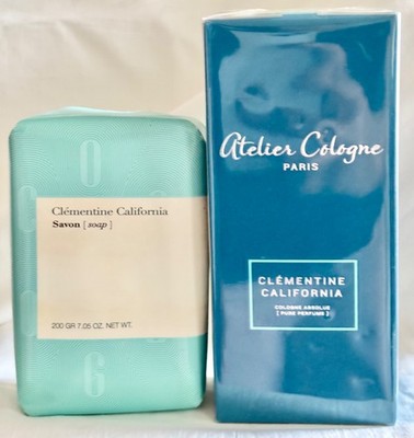 ATELIER COLOGNE CALIFORNIA CLEMENTINE  Pure Parfum 100ml/3.3oz & Bath Soap 7.5oz