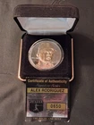 Alex Rodriguez MLB (Gold Overlay) Proof Coin 1 Troy Oz .999 Silver-PRICED @ SPOT