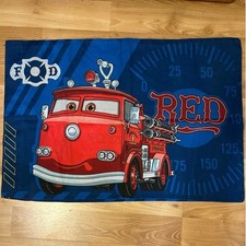 VTG Disney Pixar Cars Red Lightning McQueen Firetruck Pillowcase Double Sided