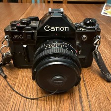 CANON. A-1 35mm SLR Film Camera w/ 50mm F1.8 FDn lens. Made in Japan 1978 - 1985